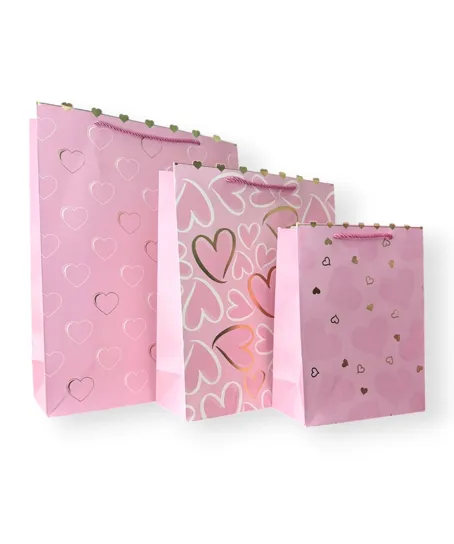 BOLSA PREMIUM LISA CORAZONES SHINY M