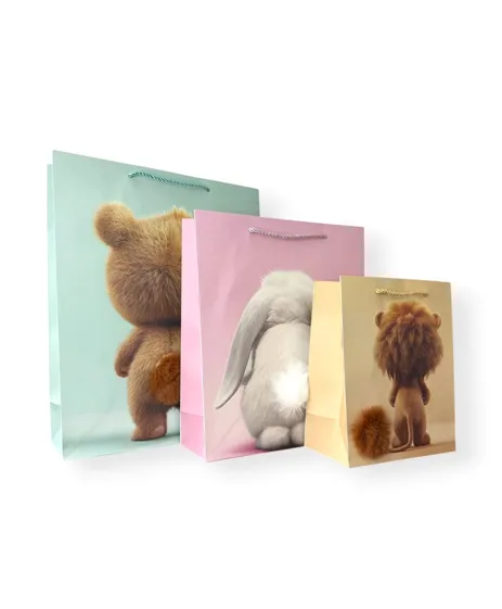 BOLSA PREMIUM ANIMALITOS PONPOM L