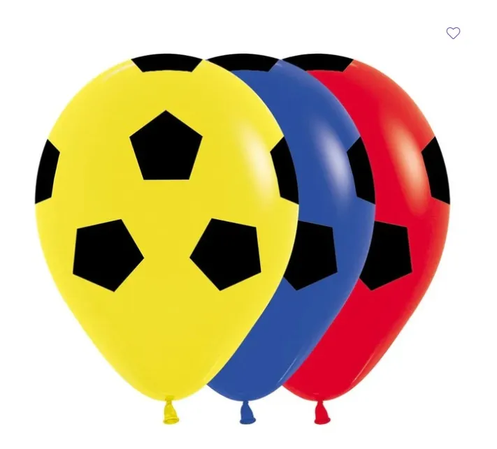 GLOBO LATEX REDONDO INFINITY BALÓN DE FUTBOL FASHION SURTIDO TRICOLOR  R12 X 50