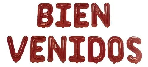 SET LETRAS GLOBO FOIL BIENVENIDOS(AS) LETRA A LETRA