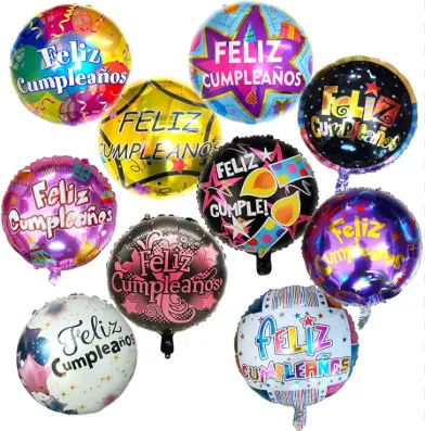 GLOBLO METALIZADO 10" FELIZ CUMPLEAÑOS