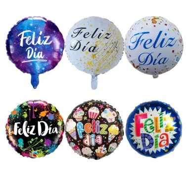 GLOBO METALIZADO DE 10" FELIZ DIA