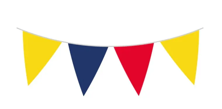 BANDEROLAS TRICOLOR DE POLIESTIRENO X1