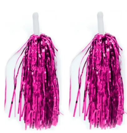 POMPONES FUCSIA X2