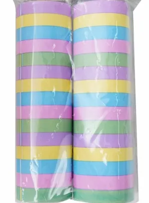 SERPENTINA SATINADA X3 TACOS X 12 UND MULTICOLOR PASTEL