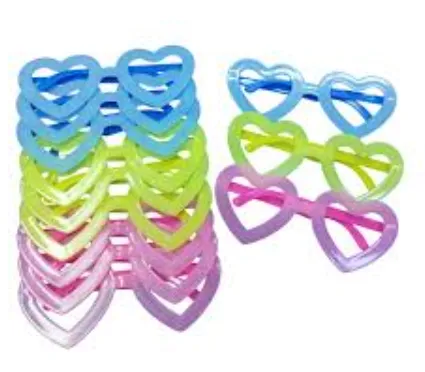 GAFAS NEON CORAZON HORA LOCA X12