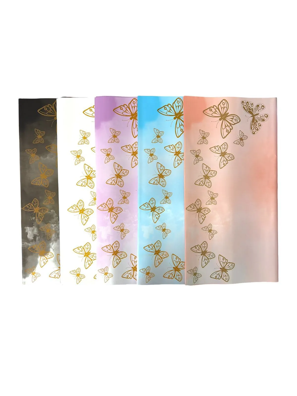 Papel Koreano Mariposa Doble Fondo x 20 x 20