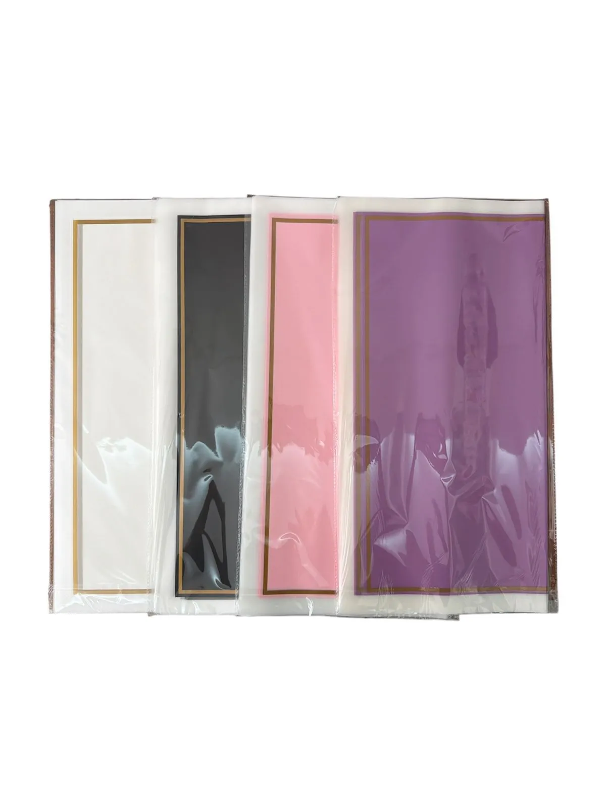 Papel Koreano Borde Blanco Dorado x 20 x 20