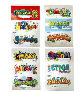 TITULOS PARA MARCAR CUADERNOS x 12